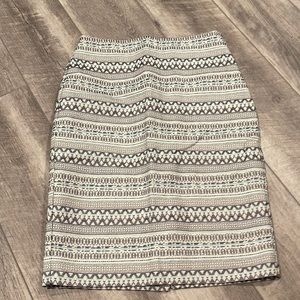 Printed pencil skirt